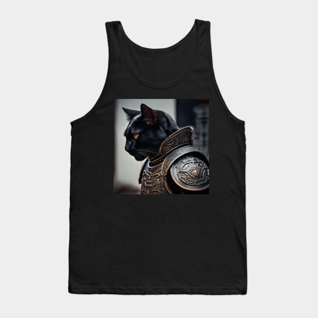 BLACK CAT IN ARMOR Tank Top by DjurisStudio